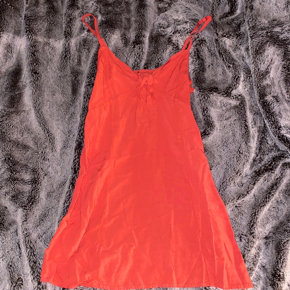 Red mini dress